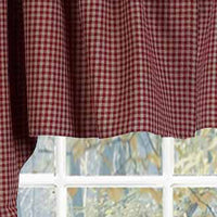Barn Red Oat Newbury Gingham Swag Lined - Interiors by Elizabeth