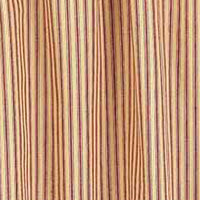 Barn Red Nutmeg York Ticking Swag Lined - Interiors by Elizabeth