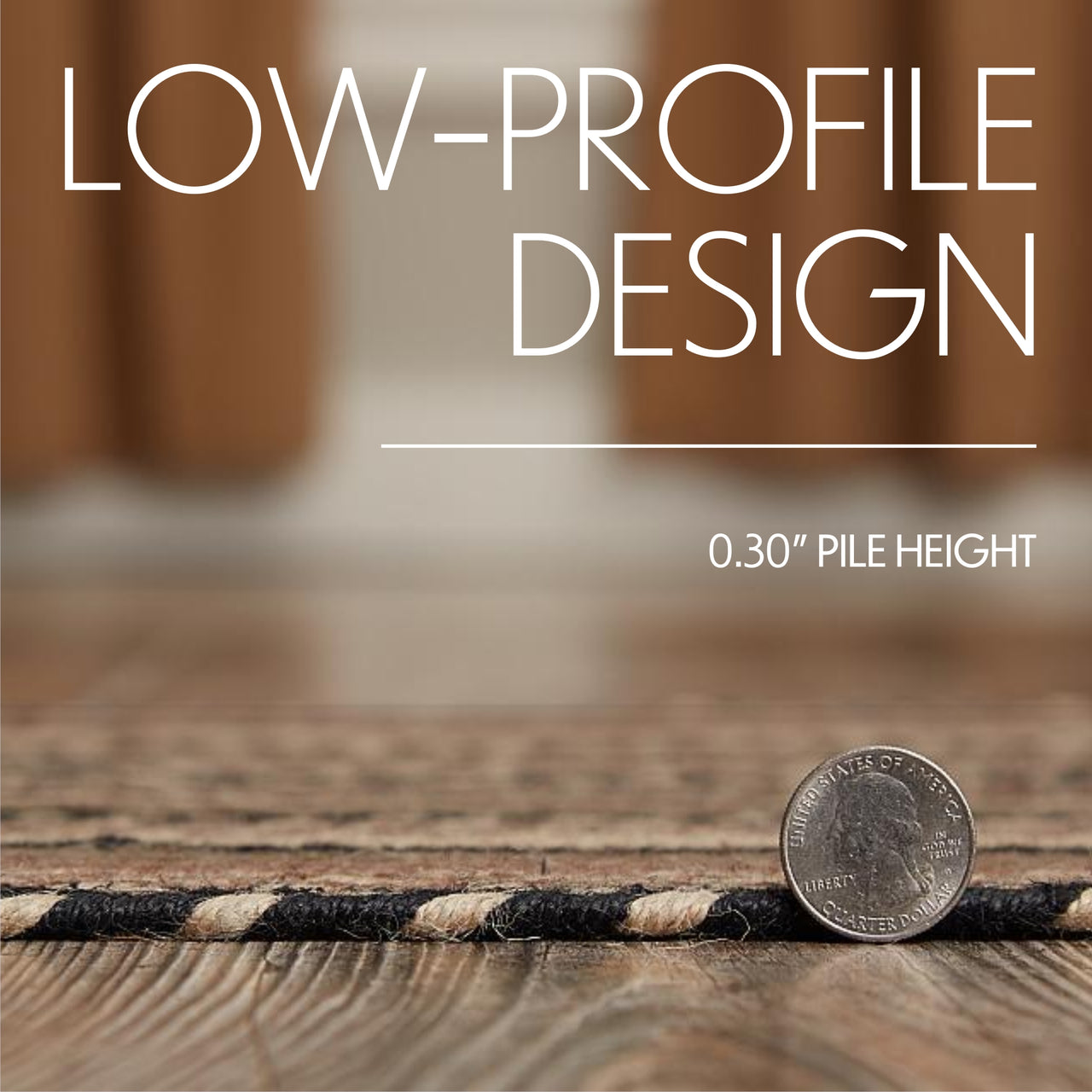 Sawyer Mill Charcoal Creme Jute Braided Rug Rect 2'x3' VHC Brands