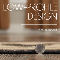 Sawyer Mill Charcoal Plow Jute Half Circle Rug 16.5