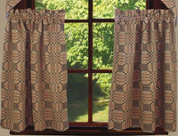 Trenton Jacquard Nutmeg Black Red Tiers  - Interiors by Elizabeth