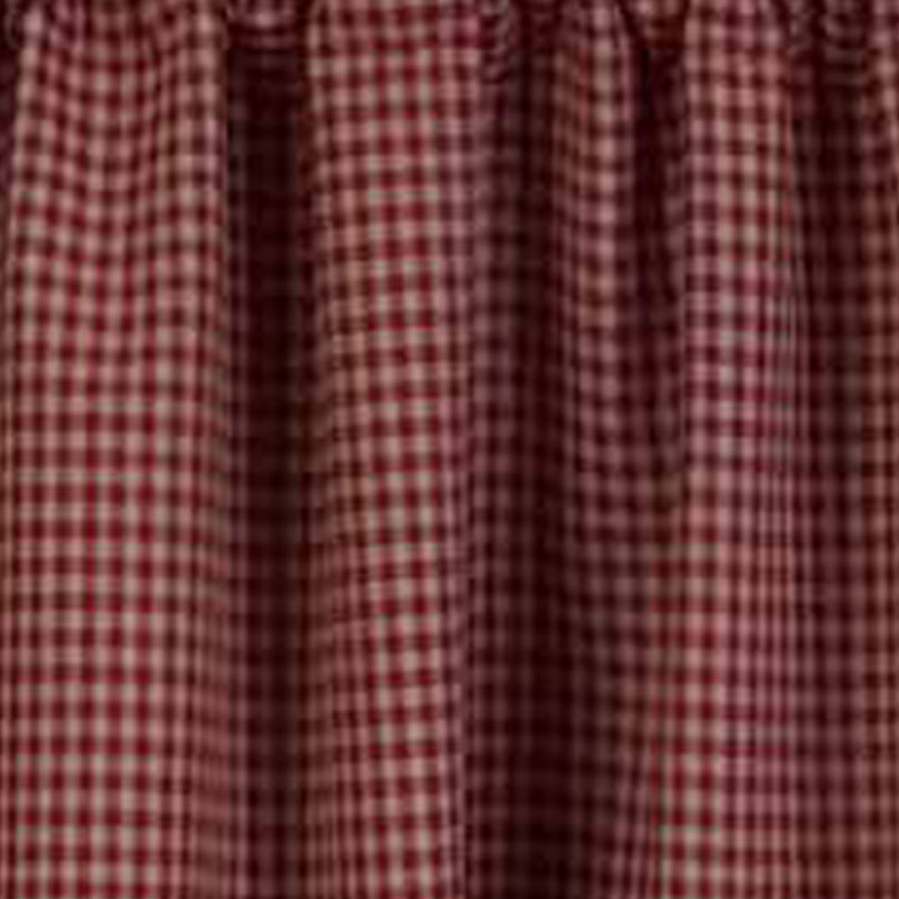 Barn Red Oat Newbury Gingham 36" Tiers Lined - Interiors by Elizabeth