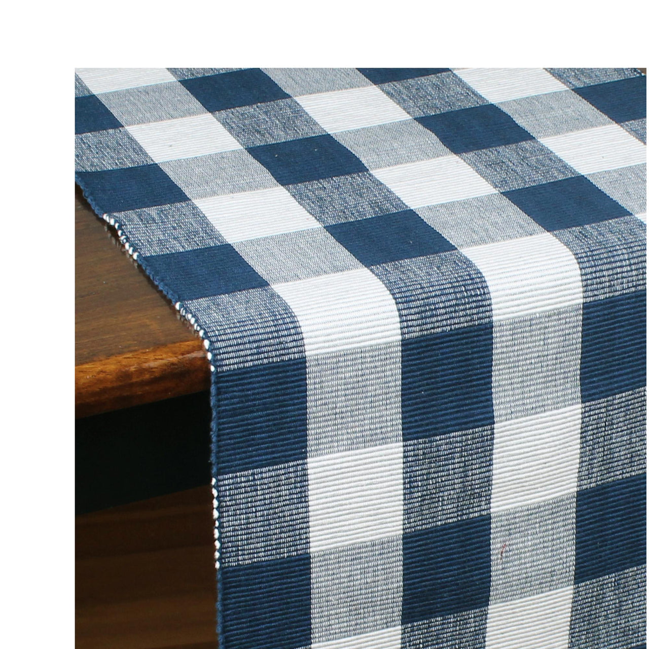 Buffalo Check Navy Blue Table Runner 14x45 T4511014