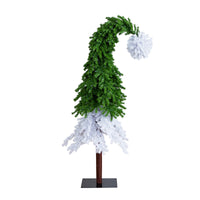 Thumbnail for Prelit Bendable Tree 7ft. Holiday Green & White Santa’s Hat Christmas Tree with 500 LED lights and 1275 Bendable Branches Whoville