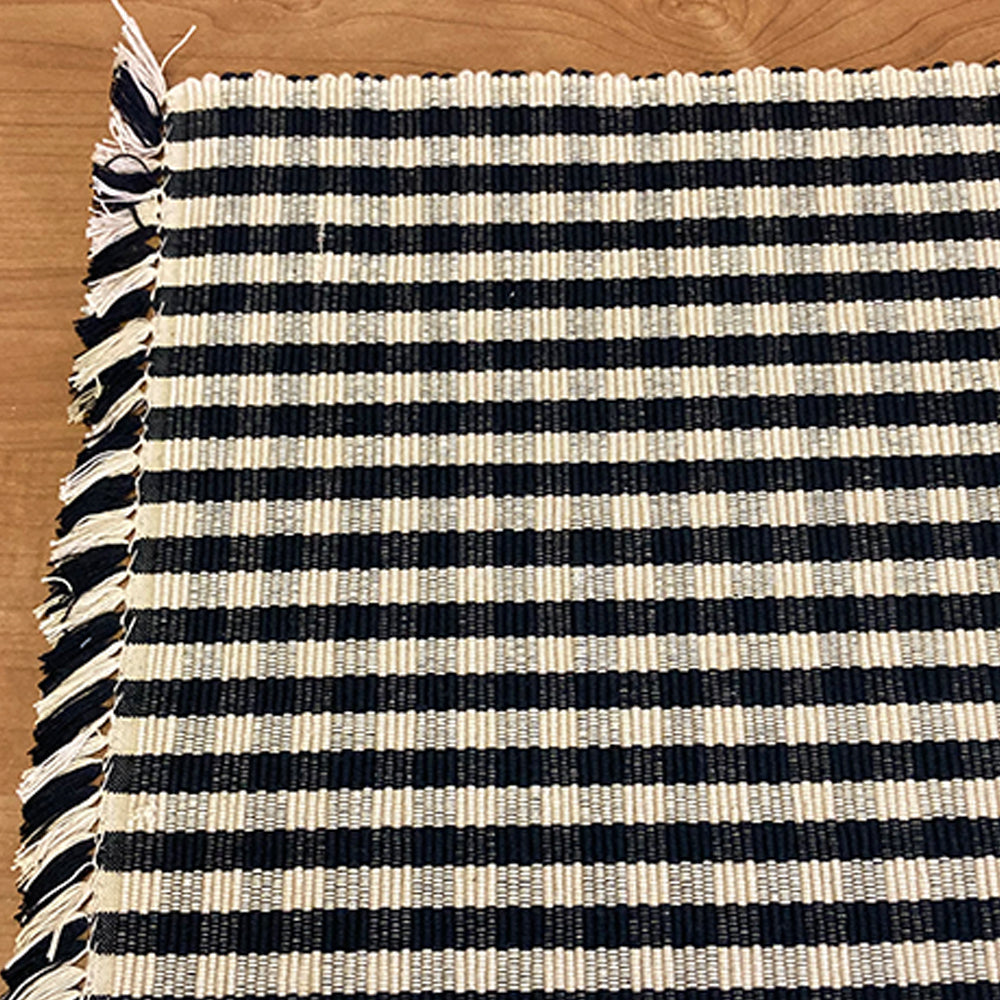 Black Nutmeg Heritage House Check Black Table Runner - Interiors by Elizabeth