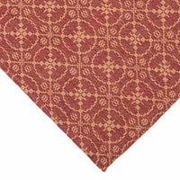 Barn Red Tan Marshfield Jacquard Table Runner - Interiors by Elizabeth