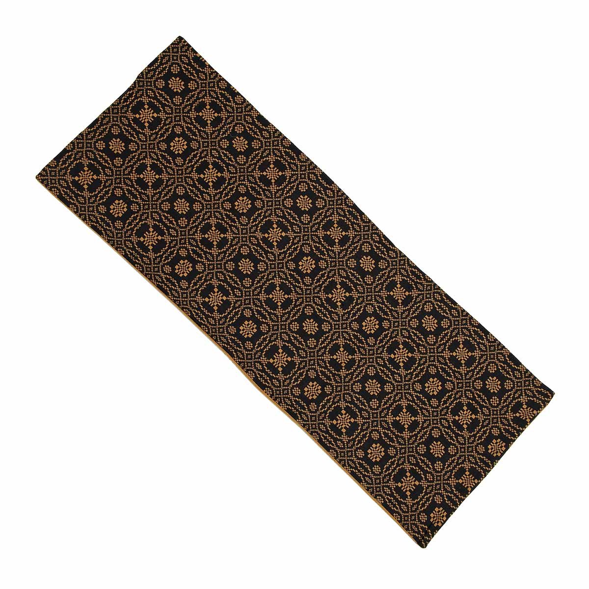 Black - Mustard Lover’???s Knot Jacquard Table Runner - Interiors by Elizabeth