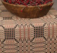 Trenton Jacquard Nutmeg Black Red Table Runner TR243025