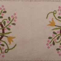 Flower Basket Table Runner Cream TRJM0031