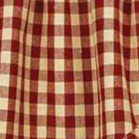 Barn Red Nutmeg Heritage House Check Barn Red Fairfield Valance Lined VF100017