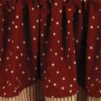 Barn Red Nutmeg Salem Star Barn Red Fairfield Valance Lined VF950017