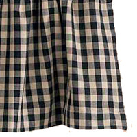 Black Nutmeg Heritage House Check Black Valance Lined VL100011