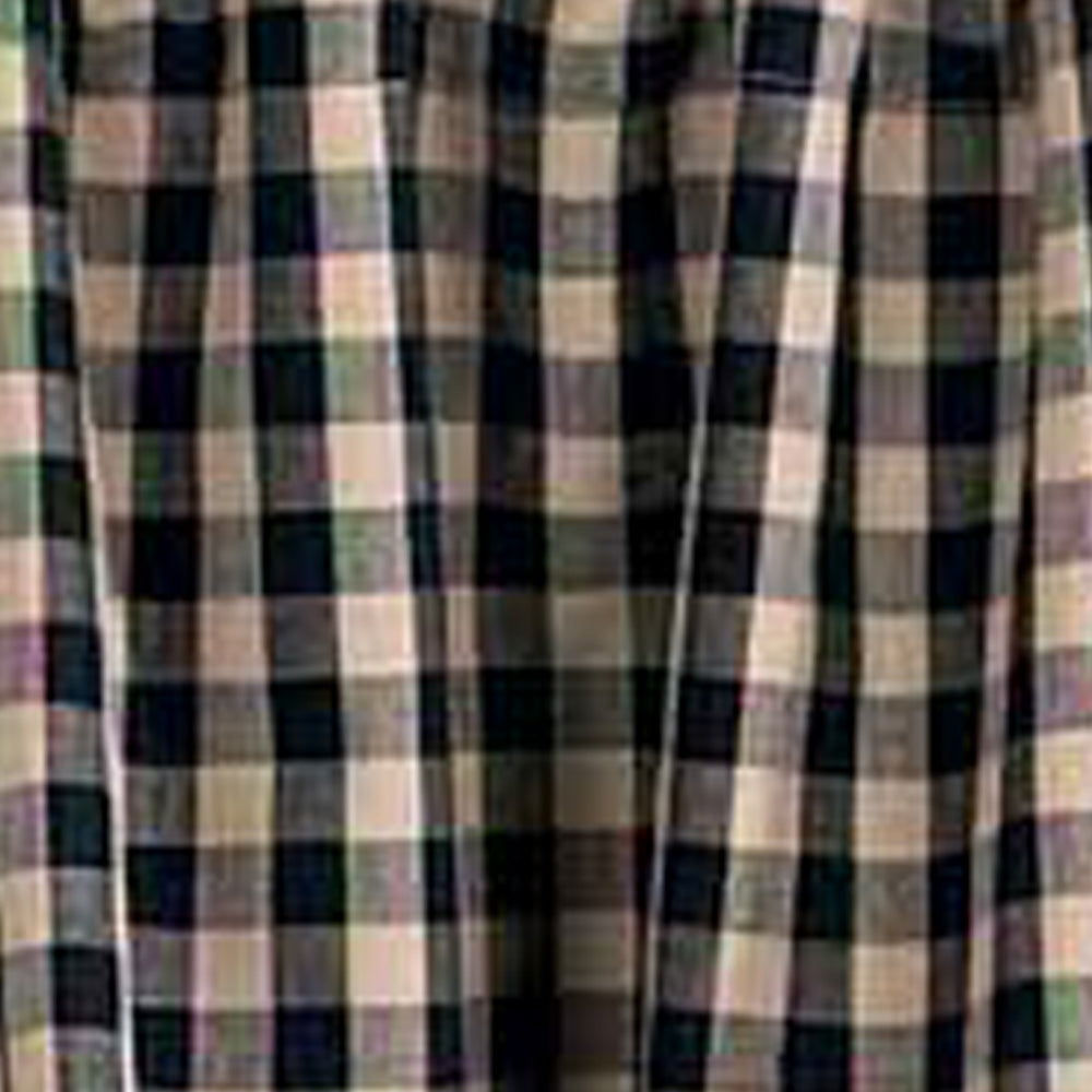 Black Nutmeg Heritage House Check Black Valance Lined VL100011