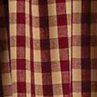 Barn Red Nutmeg Heritage House Check Barn Red Valance Lined VL100017