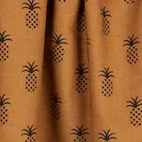 Mocha Black Pineapple Town Valance Lined VL101033