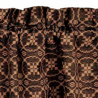 Black Tan Marshfield Jacquard Valance Lined VL106011