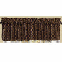 Black - Mustard Lover’???s Knot Jacquard Valance - Lined - Interiors by Elizabeth