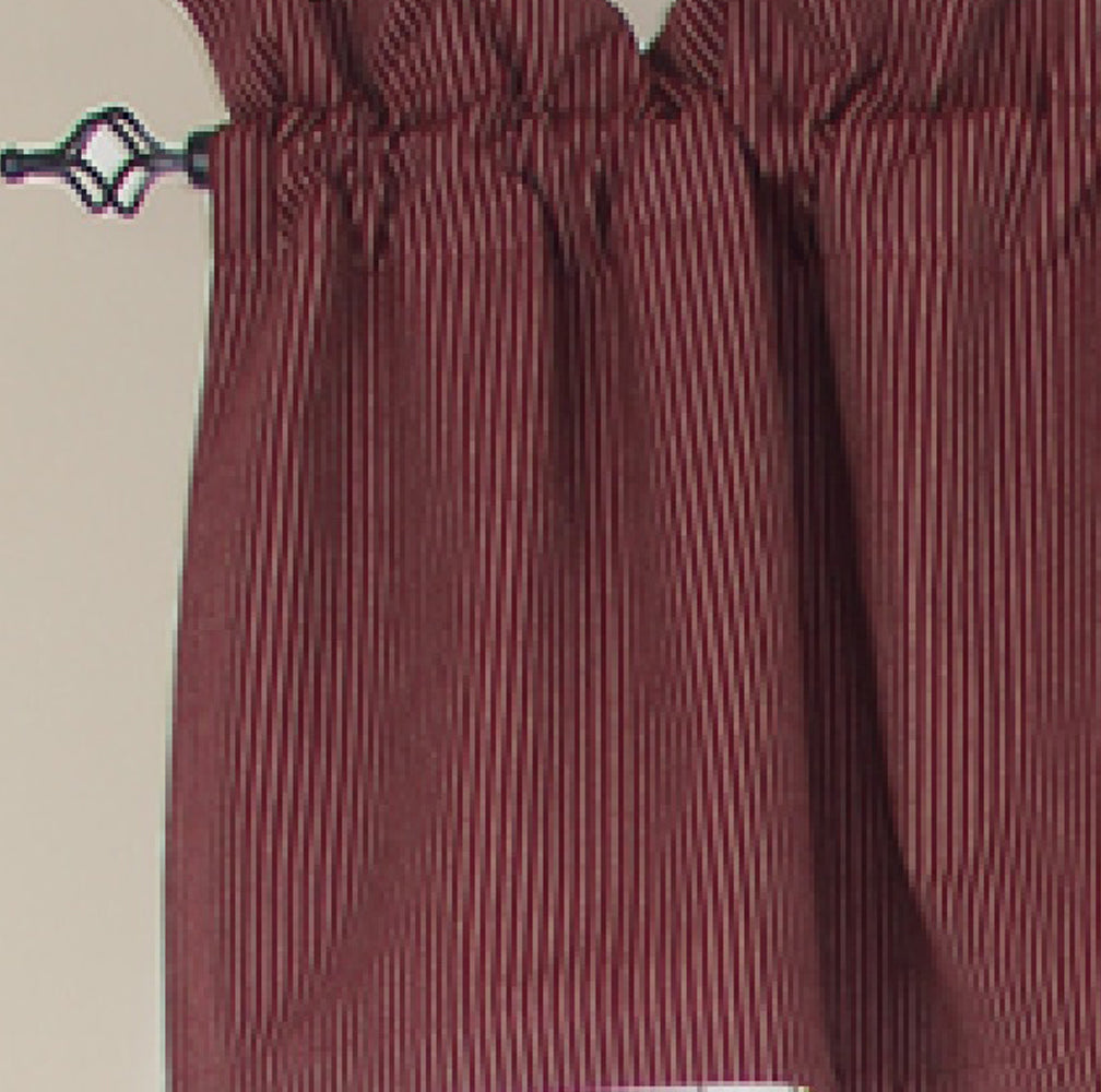 Primitive Ticking Wine Valance VL236218