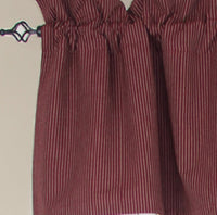 Primitive Ticking Wine Valance VL236218