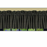 Black-Nutmeg Kingston Jacquard Valance - Lined - Interiors by Elizabeth