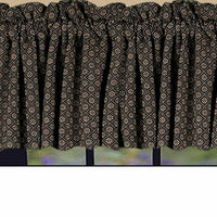 Black Nutmeg Kingston Jacquard Valance Lined VL310011