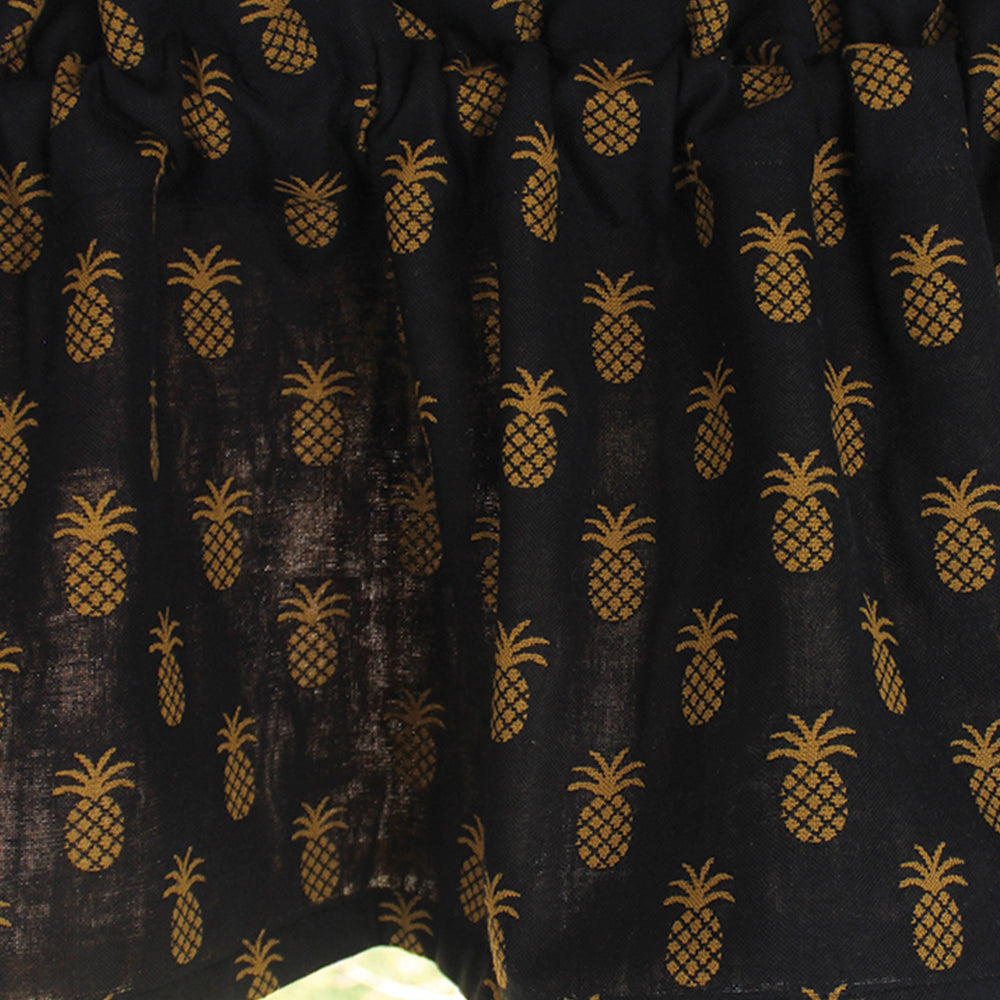 Pineapple Town -  Black Valance VL660011
