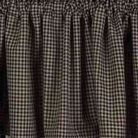 Black Oat Newbury Gingham Valance Lined VL670011