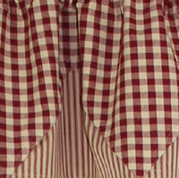 Heritage House Check Barn Red Barn Red - Nutmeg Valance VP100017