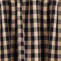 Black Nutmeg Heritage House Check Black Scalloped Valance Lined VS100011