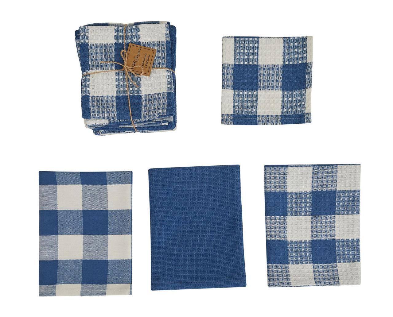 Wicklow Check China Blue Dishtowel Set Park Designs - The Fox Decor