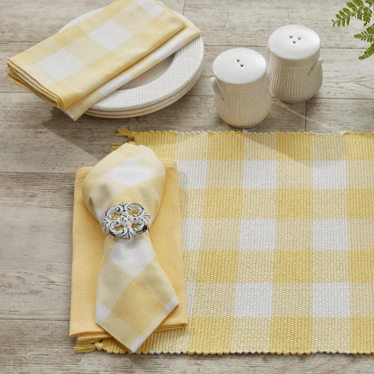 Wicklow Check Yellow Napkins - Set of 6 Park Designs - The Fox Decor