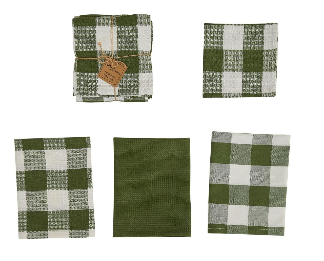 Wicklow Check Sage Dishtowel Set Park Designs - The Fox Decor