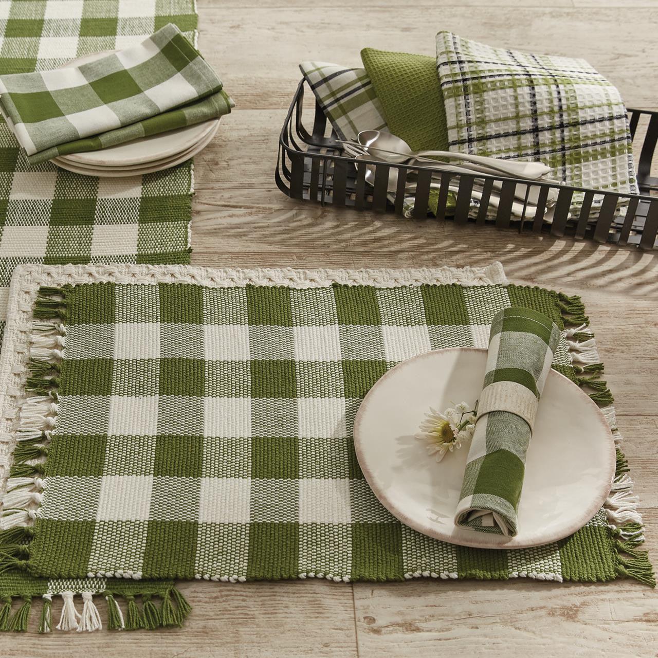 Wicklow Check Sage Napkins - Set of 6 Park Designs - The Fox Decor