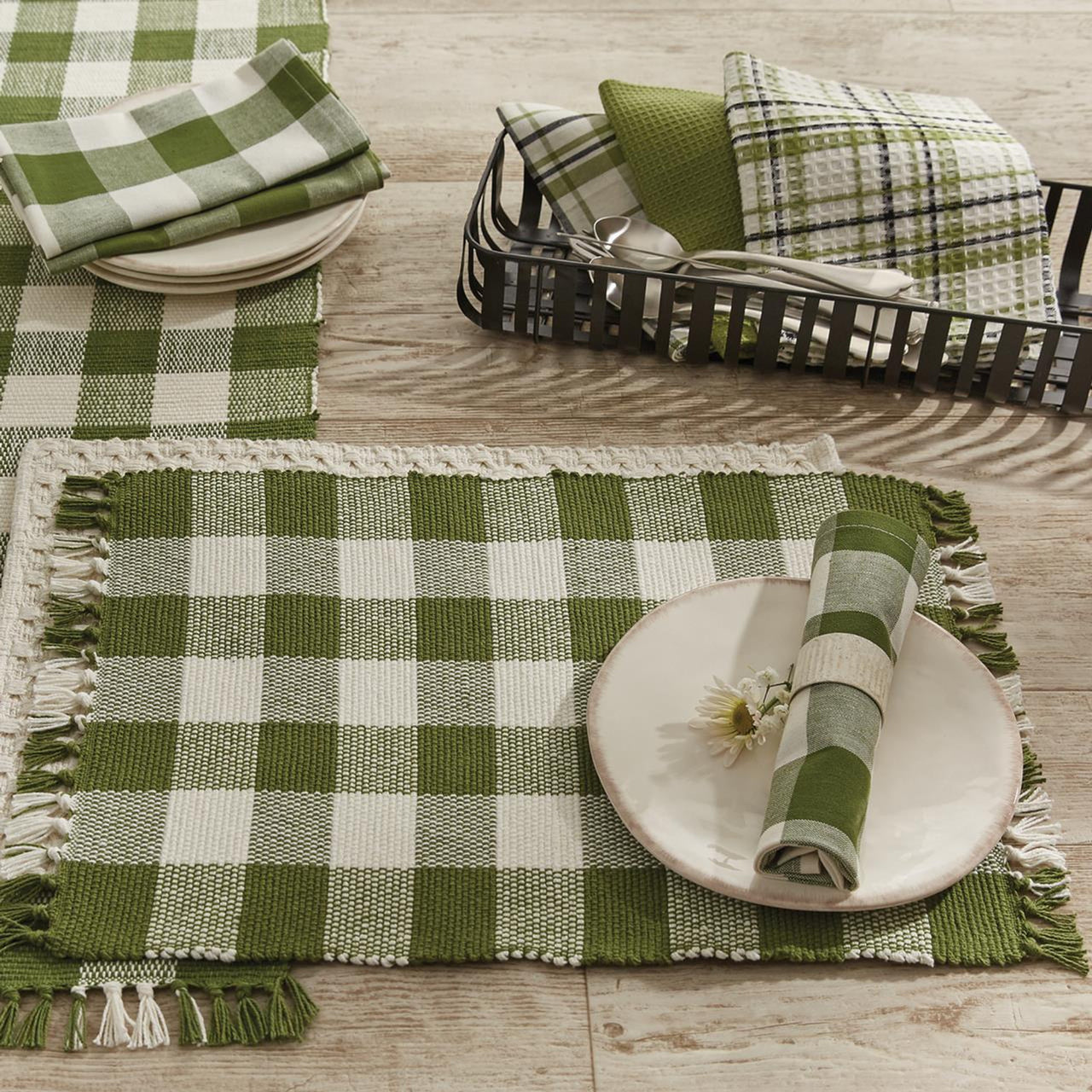 Wicklow Check Napkin - Sage set of 6 Park Designs