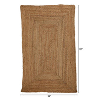 Thumbnail for Handmade Braided Natural Fiber Beacon Natural Jute Rug 3x5' - Nearly Natural - The Fox Decor