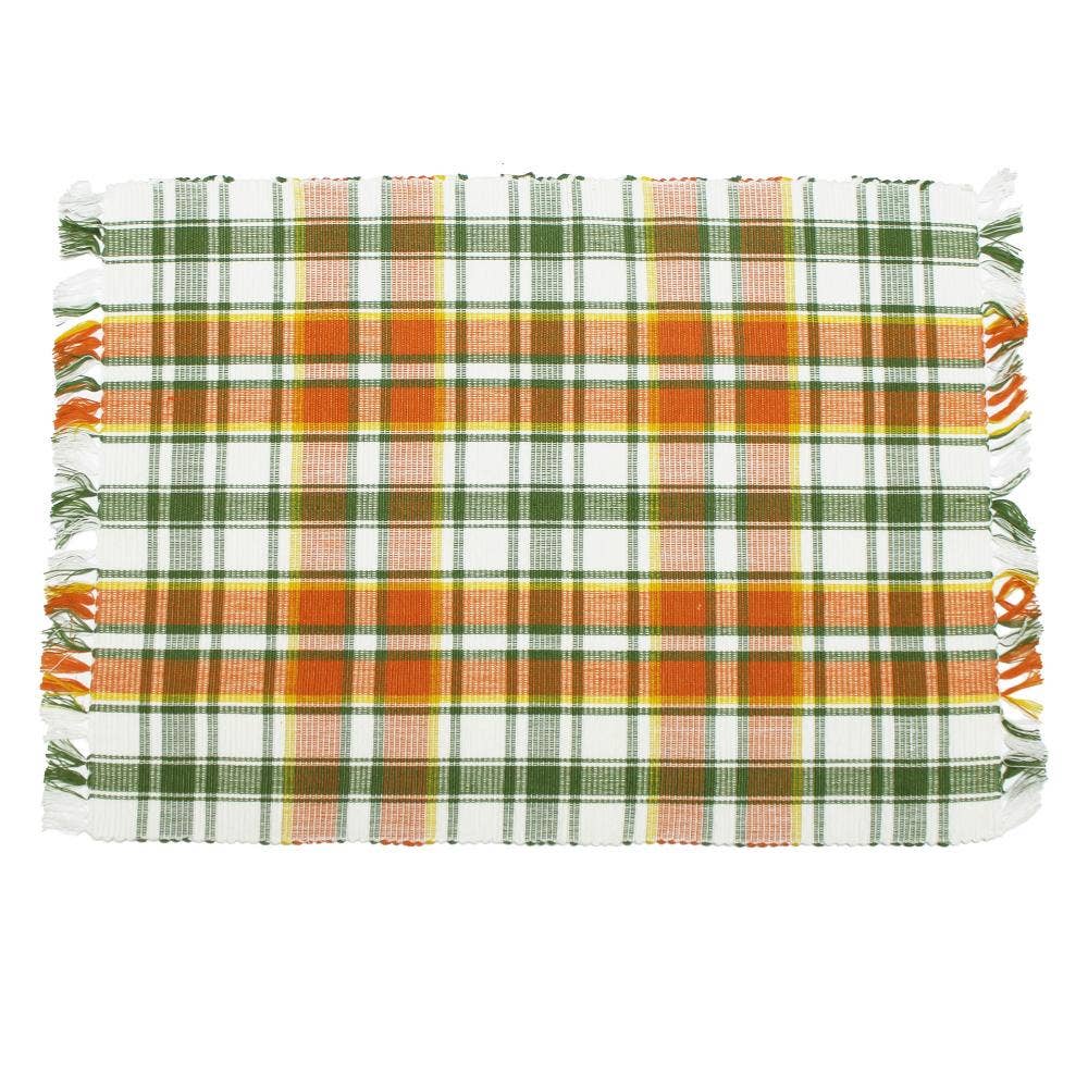 Fall Harvest Plaid Placemat  Set of 6 PM810009