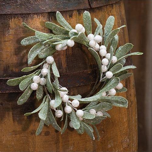 Glittered Mistletoe Candle Ring 10 - The Fox Decor