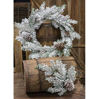 Heavy Snowy Mix Pine Spray - The Fox Decor