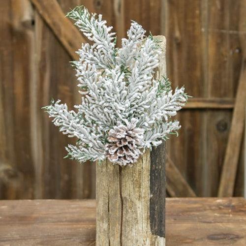 Heavy Snowy Mix Pine Spray - The Fox Decor