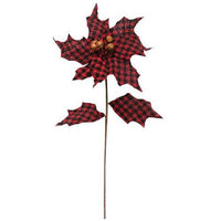 Buffalo Gingham Country Poinsettia - The Fox Decor