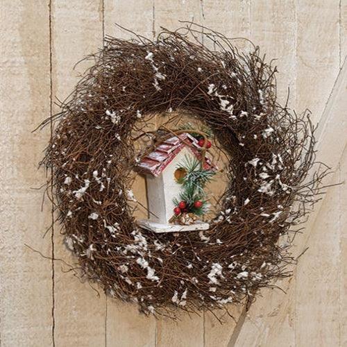 Snowy Angel Hair Vine Wreath 10 - The Fox Decor