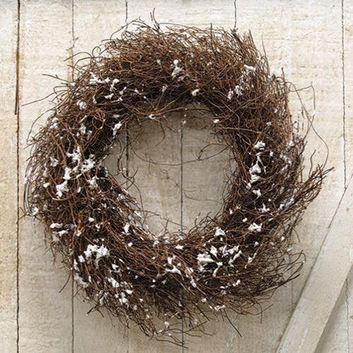 Snowy Angel Hair Vine Wreath 10 - The Fox Decor