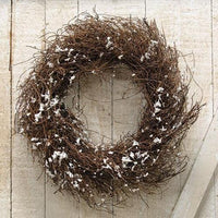 Snowy Angel Hair Vine Wreath 10 - The Fox Decor