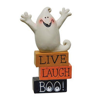 Resin Live Laugh Boo Ghost - The Fox Decor