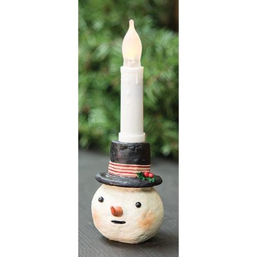 Resin Snowman Taper Holder - The Fox Decor