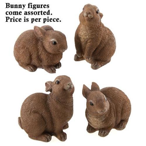 Resin Brown Bunny 4 Asstd - The Fox Decor