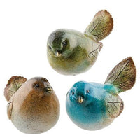 Resin Leaf Bird 3 Asstd - The Fox Decor