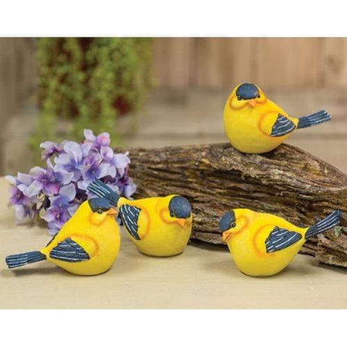 Resin Gold Finch 4 Asstd sold individually - The Fox Decor