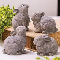 Gray Resin Bunny 4 asstd - The Fox Decor