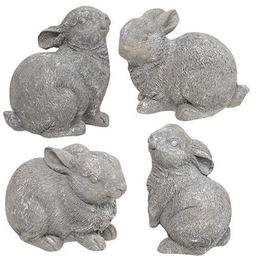 Gray Resin Bunny 4 asstd - The Fox Decor